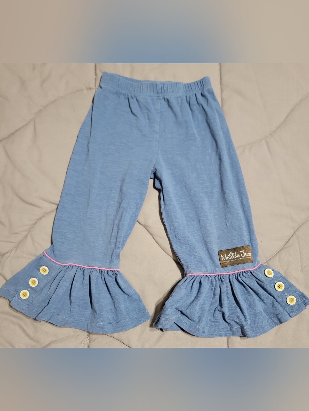 Retired Blue Matilda Jane Bright Lights Big Ruffles Girls' Pants - Size 4